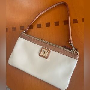 Dooney & Bourke Cream and Tan Wristlet/Mini Purse